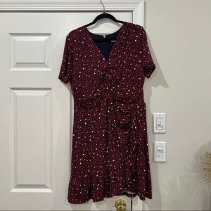 MICHAEL Michael Kors Navy and Red Heart print dress
